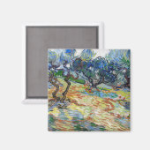 ビンセント・ヴァン・ゴッホ – オリーブの木:明るい青の空 マグネット (正面/裏面)