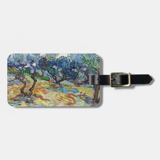 ビンセント・ヴァン・ゴッホ – オリーブの木:明るい青の空 ラゲッジタグ (正面横)
