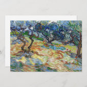 ビンセント・ヴァン・ゴッホ – オリーブの木:明るい青の空 招待状 (正面/裏面)