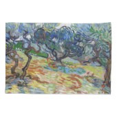 ビンセント・ヴァン・ゴッホ – オリーブの木：明るい青の空 枕カバー (裏面)