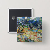 ビンセント・ヴァン・ゴッホ – オリーブの木：明るい青の空 缶バッジ (正面&裏面)