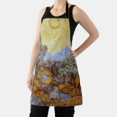 ビンセント・ヴァン・ゴッホ – オリーブの木,黄色の空と太陽 エプロン (インサイチュ)