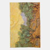 ビンセント・ヴァン・ゴッホ – オリーブの木，黄色の空と太陽 キッチンタオル (縦)
