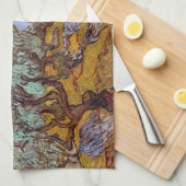 ビンセント・ヴァン・ゴッホ – オリーブの木,黄色の空と太陽 キッチンタオル (四つ折り)