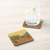 ビンセント・ヴァン・ゴッホ – オリーブの木，黄色の空と太陽 コースター (右側)