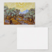 ビンセント・ヴァン・ゴッホ – オリーブの木，黄色の空と太陽 ノートカード (正面/裏面)