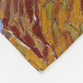 ビンセント・ヴァン・ゴッホ – オリーブの木，黄色の空と太陽 フリースブランケット (角)