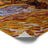 ビンセント・ヴァン・ゴッホ – オリーブの木,黄色の空と太陽 ポスター (角)