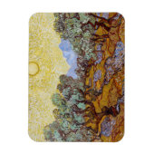 ビンセント・ヴァン・ゴッホ – オリーブの木，黄色の空と太陽 マグネット (縦)