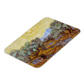 ビンセント・ヴァン・ゴッホ – オリーブの木，黄色の空と太陽 マグネット (左側)