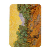 ビンセント・ヴァン・ゴッホ – オリーブの木,黄色の空と太陽 マグネット (縦)