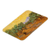 ビンセント・ヴァン・ゴッホ – オリーブの木,黄色の空と太陽 マグネット (左側)