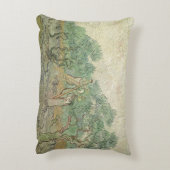 ビンセント・ヴァン・ゴッホ – オリーブピッキング アクセントクッション (裏面(縦))