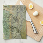 ビンセント・ヴァン・ゴッホ – オリーブピッキング キッチンタオル (四つ折り)