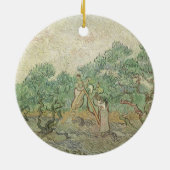 ビンセント・ヴァン・ゴッホ – オリーブピッキング セラミックオーナメント (裏面)