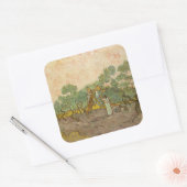 ビンセント・ヴァン・ゴッホ – オリーブ狩り女性 スクエアシール (封筒)