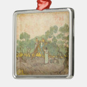 ビンセント・ヴァン・ゴッホ – オリーブ狩り女性 メタルオーナメント (左)