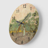 ビンセント・ヴァン・ゴッホ – オリーブ狩り女性 ラージ壁時計 (傾斜)