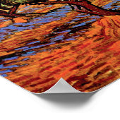 ビンセント・ヴァン・ゴッホ – オリーブ・グローブとオレンジスカイ ポスター (角)