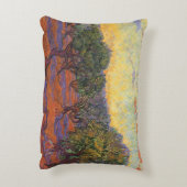ビンセント・ヴァン・ゴッホ – オリーブ・グローブ，オレンジスカイ アクセントクッション (裏面(縦))