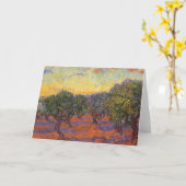 ビンセント・ヴァン・ゴッホ – オリーブ・グローブ,オレンジスカイ カード (黄色い花)