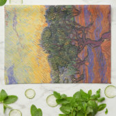 ビンセント・ヴァン・ゴッホ – オリーブ・グローブ,オレンジスカイ キッチンタオル (折り畳み)