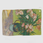 ビンセント・ヴァン・ゴッホ・オレアンダー絵を描フラワーズ ゴルフタオル (横)