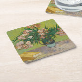 ビンセント・ヴァン・ゴッホ・オレアンダー絵を描フラワーズ スクエアペーパーコースター (アングル)