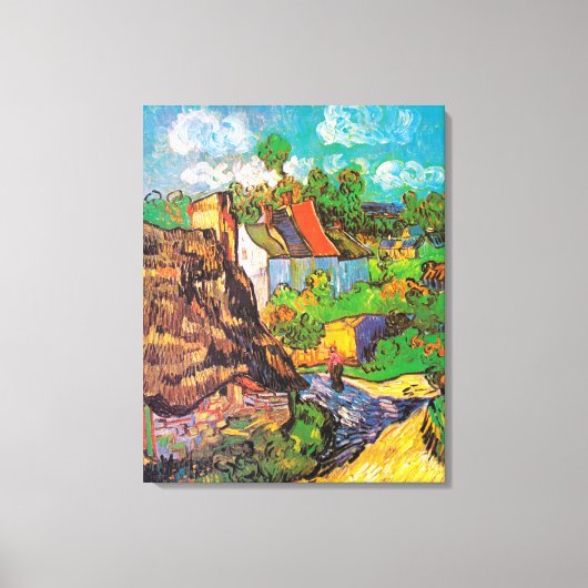 ビンセント・ヴァン・ゴッホ・オーヴェースの家 キャンバスプリント (正面)