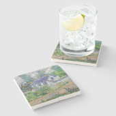 ビンセント・ヴァン・ゴッホ – オーヴェースの家 ストーンコースター (横)