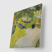 ビンセント・ヴァン・ゴッホ・オーヴェースの庭園 スクエア壁時計 (傾斜)