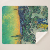 ビンセント・ヴァン・ゴッホ – カップルと月の風景 シェルパブランケット (正面(横))