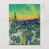 ビンセント・ヴァン・ゴッホ – カップルと月の風景 ポストカード (正面)