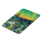 ビンセント・ヴァン・ゴッホ – カップルと月の風景 マグネット (左側)