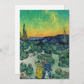 ビンセント・ヴァン・ゴッホ – カップルと月の風景 招待状 (正面/裏面)