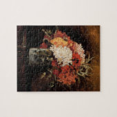 ビンセント・ヴァン・ゴッホ – カーネーション付き花瓶 – ファインアート ジグソーパズル (横)