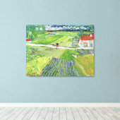 ビンセント・ヴァン・ゴッホ – キャリッジ&トレイン付き風景 キャンバスプリント (インサイチュ (ウッドフロア))