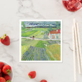 ビンセント・ヴァン・ゴッホ – キャリッジ&トレイン付き風景 スタンダードカクテルナプキン (インサイチュ)