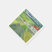 ビンセント・ヴァン・ゴッホ – キャリッジ&トレイン付き風景 スタンダードカクテルナプキン (角)