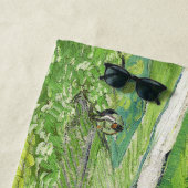 ビンセント・ヴァン・ゴッホ – キャリッジ&トレイン付き風景 ビーチタオル (インサイチュ)