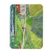 ビンセント・ヴァン・ゴッホ – キャリッジ&トレイン付き風景 マグネット (縦)