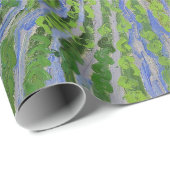 ビンセント・ヴァン・ゴッホ – キャリッジ&トレイン付き風景 ラッピングペーパー (ロールコーナー)