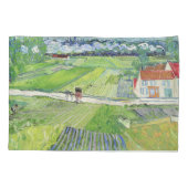 ビンセント・ヴァン・ゴッホ – キャリッジ&トレイン付き風景 枕カバー (裏面)