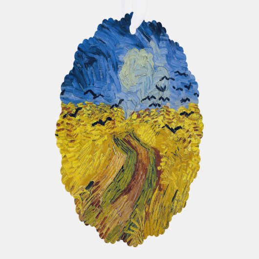 ビンセント・ヴァン・ゴッホ – クロースとウィートフィールド オーナメントカード (右)