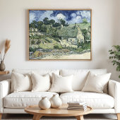 ビンセント・ヴァン・ゴッホ・コルデビルの茅葺きコテージ ポスター