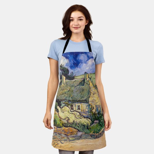ビンセント・ヴァン・ゴッホ – コルデビルの草葺きコテージ エプロン (着用した状態)