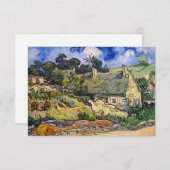 ビンセント・ヴァン・ゴッホ – コルデビルの草葺きコテージ サンキューカード (正面/裏面)