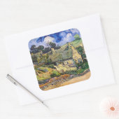 ビンセント・ヴァン・ゴッホ – コルデビルの草葺きコテージ スクエアシール (封筒)