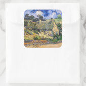 ビンセント・ヴァン・ゴッホ – コルデビルの草葺きコテージ スクエアシール (バッグ)