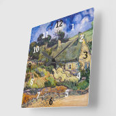 ビンセント・ヴァン・ゴッホ – コルデビルの草葺きコテージ スクエア壁時計 (傾斜)